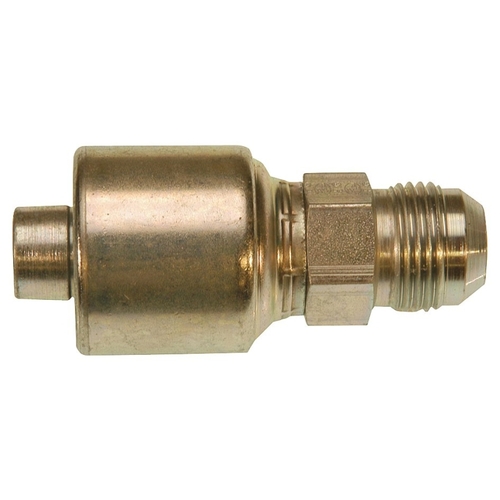 GATES G251650406 MegaCrimp G25165-0406 Hose Coupling, 9/16-18, Crimp x JIC, Straight Angle, Steel, Zinc