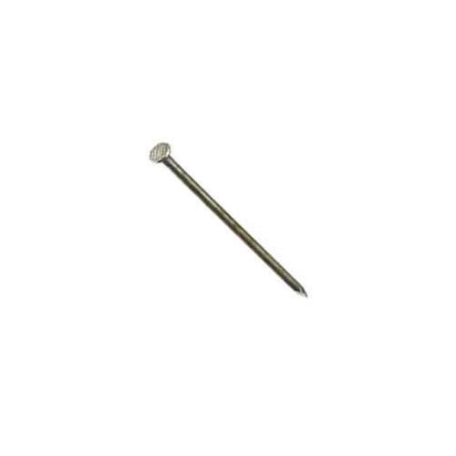 00 Finishing Nail, 12 in L, Carbon Steel, Hot-Dipped Galvanized, Flat Head, Round Shank, 50 lb