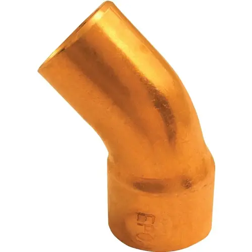 EPC 31216 Street Pipe Elbow, 1-1/2 in, Sweat x FTG, 45 deg Angle, Copper