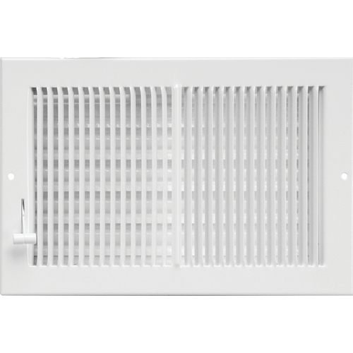 Multi-Shutter Register, 7-1/4 in L, 13-1/4 in W, Steel, White