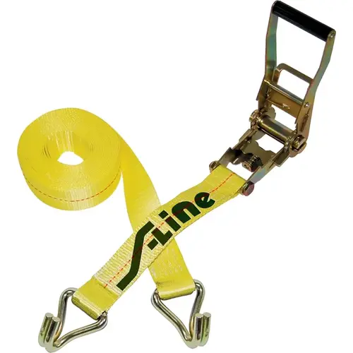 500 Series Strap, 2 in W, 27 ft L, Polyester, 3333 lb Working Load, Hook End