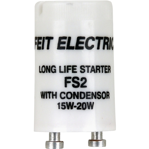 Fluorescent Starter with Condenser, 15 to 20 W