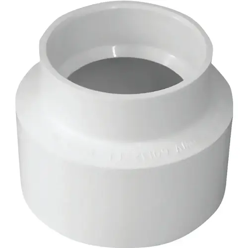 Adapter Coupling, 4 in, Hub, PVC, White