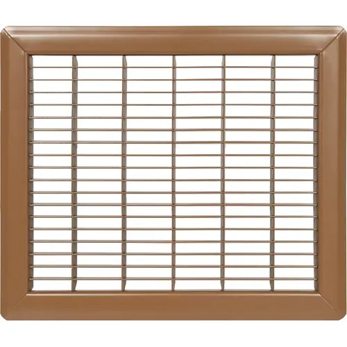 Air Grille, 6 in L, 12 in W, Steel, Brown