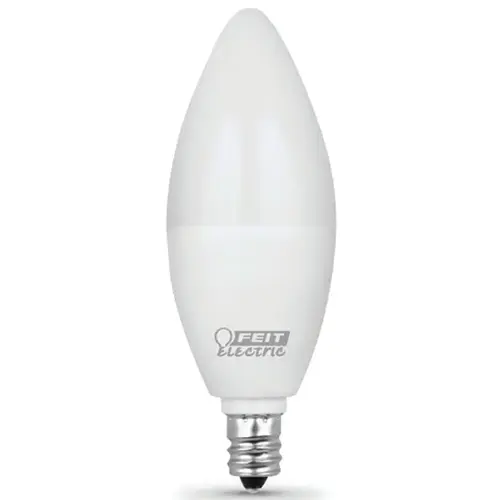 LED Lamp, Specialty, Torpedo Tip Lamp, 40 W Equivalent, E12 Lamp Base, Non-Dimmable, White - pack of 3