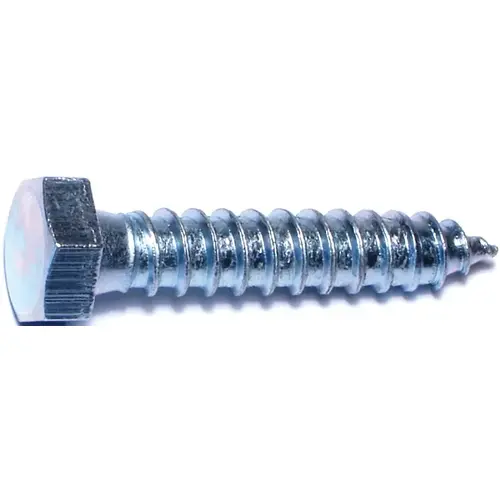 Lag Screw, 1/2 in Thread, 2-1/2 in OAL, Zinc - pack of 50