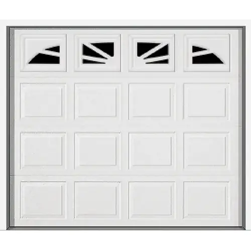 Garage Door, 9 ft W Door, 7 ft H Door, Steel Door, White