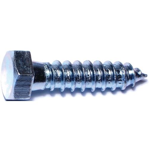 Lag Screw, 1/2 in Thread, 2 in OAL, Zinc - pack of 50