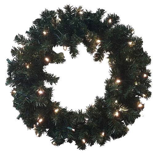 Wreath Fir, AA Battery, LED Bulb, Warm White Bulb, Hook Mounting - pack of 6