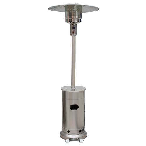 Patio Heater, Propane or Butane Gas Only, Electric Ignition, 41,000 Btu, 20 lb Tank