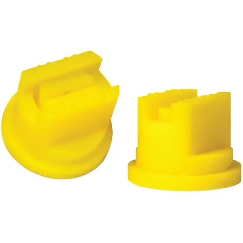 ST8002 Spray Nozzle, Standard Flat, Polyoxymethylene, Yellow, For: Y8253048 Series 8 mm Cap - pack of 6