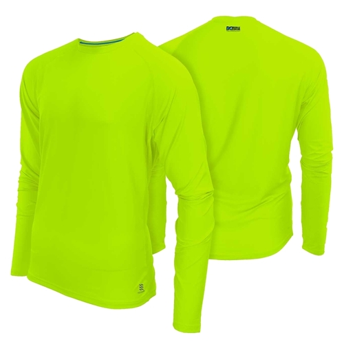 Mobile Cooling Series Shirt, XL, Polyester/Spandex, Crew Neck Collar, Long, Raglan Sleeve