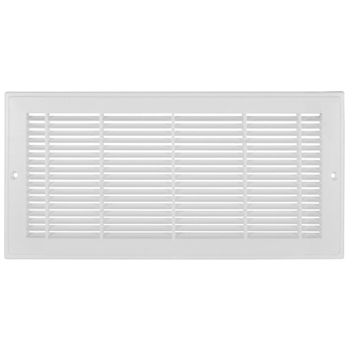 Sidewall Grille, 13-1/4 in L, 7-1/4 in W, Polystyrene, White