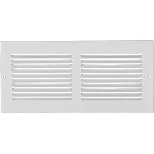 IMPERIAL RG0385 Sidewall Grille, 13-1/4 in L, 7-1/4 in W, Steel, White