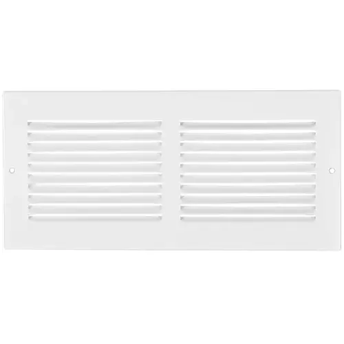 IMPERIAL RG0513 Sidewall Grille, 25-1/4 in L, 7-1/4 in W, Steel, White