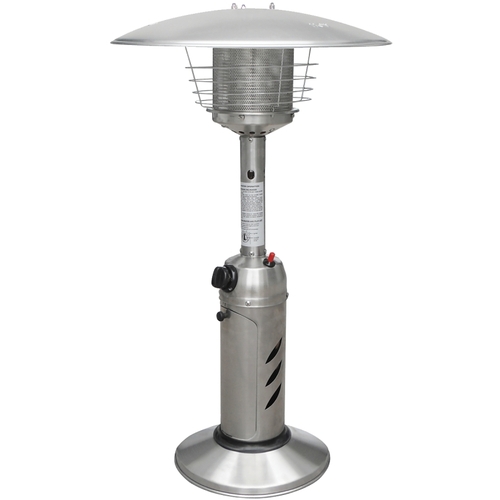 Portable Patio Heater, Liquid Propane or Butane Gas Only, Electric Ignition, 11000 Btu