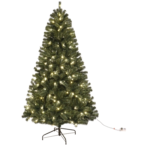 Sheared Tree, 12 ft H, Noble Fir Family, 120 W, LED Bulb, Clear Light