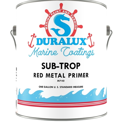 Duralux M740-1 Marine Primer, Flat/Matte, Red, 1 gal