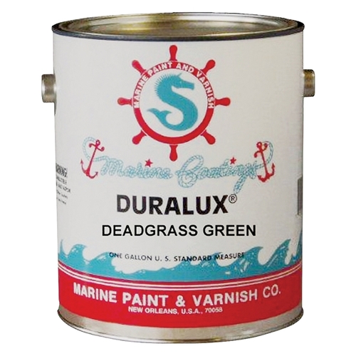 Duralux M745-4 Marine Enamel, Flat, Camouflage Dead Grass Green, 1 qt Can