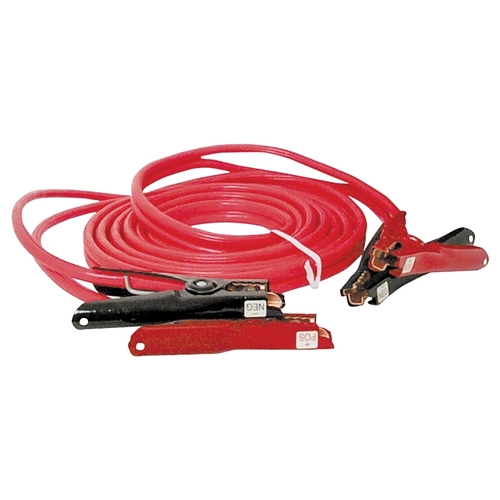 Road Power Booster Cable, 4 AWG Wire, Clamp, Red Sheath