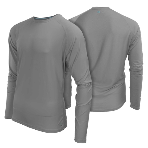 Mobile Cooling Series Shirt, L, Polyester/Spandex, Morel, Crew Neck Collar, Long, Raglan Sleeve
