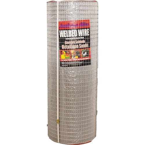 Jackson Wire 10083814 10 08 38 14 Welded Wire Fence, 100 ft L, 36 in H, 1/2 x 1 in Mesh, 16 Gauge, Galvanized