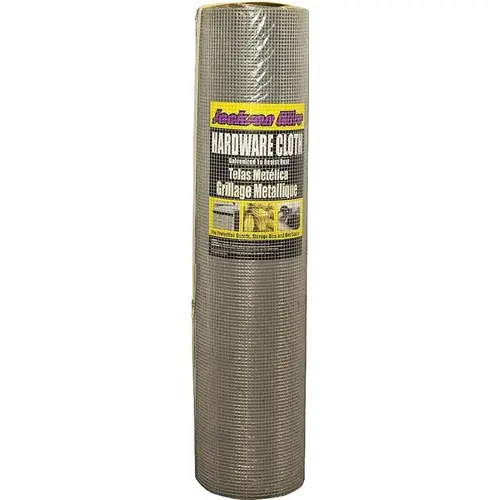 11 05 39 13 Hardware Cloth, 100 ft L, 48 in W, 23 Gauge, 1/4 x 1/4 in Mesh, Galvanized