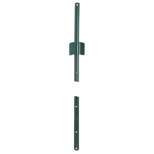 U-Post, 4 ft H, Steel, Green, Plain