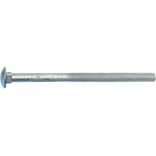 Carriage Bolt, 5/8-11 Thread, 10 in OAL, Galvanized - pack of 15