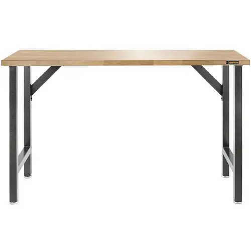 Wide Hardwood Modular Workbench, 66-1/2 in OAW, 38-3/4 in OAH, 20 in OAD, 1500 lb Capacity Hammered Granite