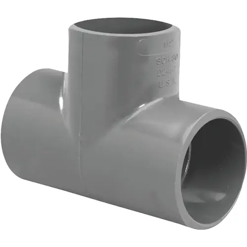 801015BC Pipe Tee, 1-1/2 in, Slip, PVC, SCH 80 Schedule