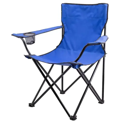 Camping Chair with Bag, 17-1/4 in L Seat, 19-1/4 in W Seat, Blue