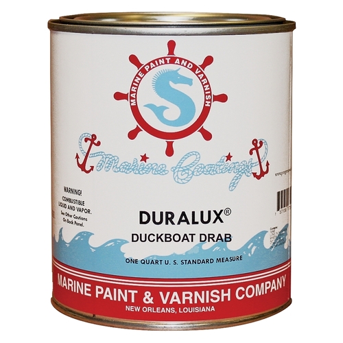 Duralux M691-4-XCP4 Marine Enamel, Flat, Camouflage Duckboat Drab, 1 qt Can - pack of 4