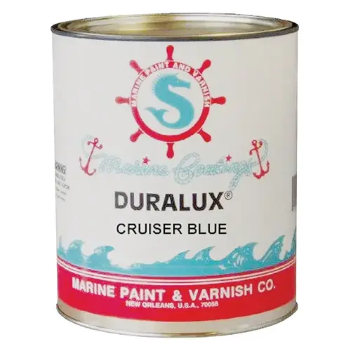 Marine Enamel, High-Gloss, Cruiser Blue, 1 qt Can - pack of 4