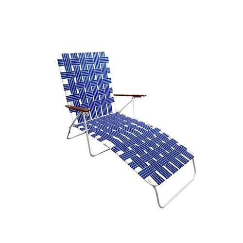 Seasonal Trends AC4012-BLUE Folding Web Lounge Chair, 25.20 in W, 66.93 in D, 35.04 in H, 300 lbs Capacity