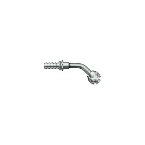 GATES G251740808 MegaCrimp G25174-0808 Hose Coupling, 3/4-16, Barb x JIC, 45 deg Angle, Steel, Zinc