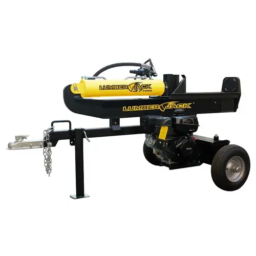 Lumber Jack YTL050494/014700 Log Splitter, Gasoline Engine, 37 ton Splitting, Max length 26 in Log Yellow and Black