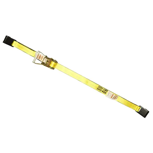 Tie-Down, 2 in W, 27 ft L, Polyester, 333 lb Working Load, J-Hook End