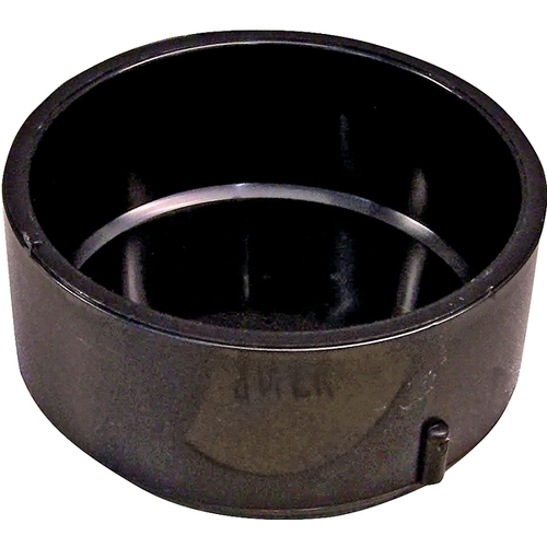 Pipe Cap, 1-1/2 in, Hub, ABS, Black, SCH 40 Schedule