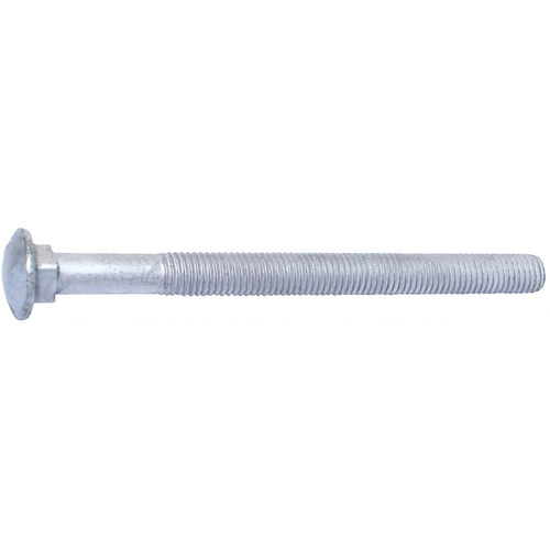 Carriage Bolt, 5/8-11 Thread, 8 in OAL, Galvanized - pack of 15