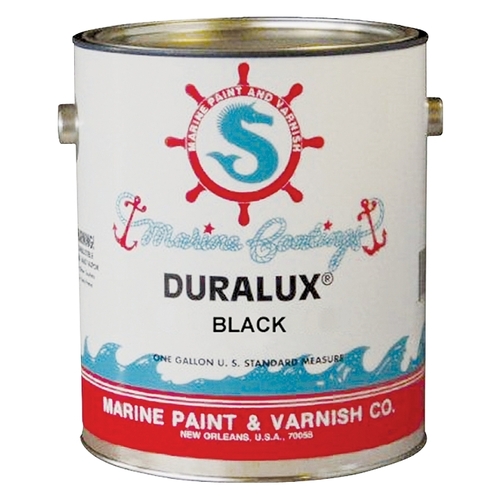Duralux M722-1-XCP4 Marine Enamel, High-Gloss, Black, 1 gal Can - pack of 4
