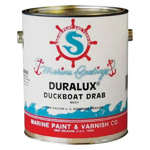 Marine Enamel, Flat, Camouflage Duckboat Drab, 1 gal Can - pack of 4