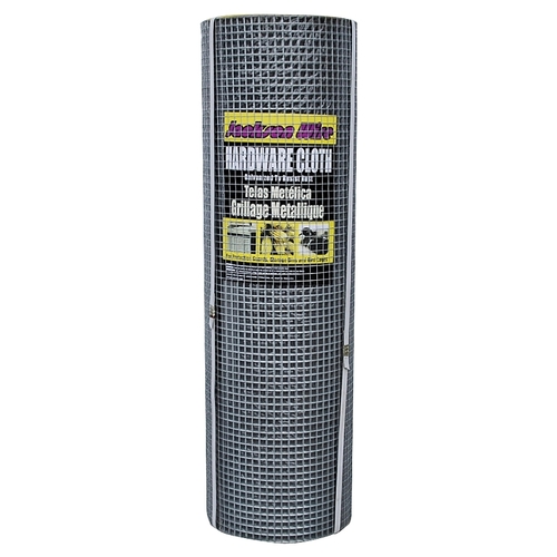 11 03 38 13 Hardware Cloth, 100 ft L, 36 in W, 19 Gauge, 1/2 x 1/2 in Mesh, Galvanized