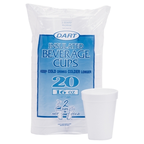 WinCup 240HW Beverage Cup, 16 oz Cup, Foam - pack of 20