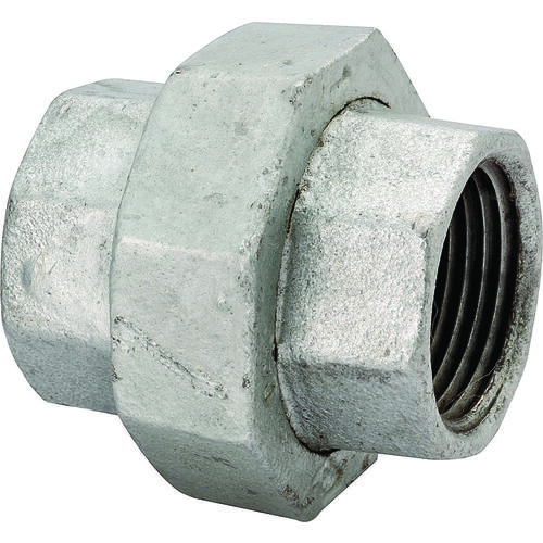 Pipe Union, 3/4 in, Threaded, Malleable Iron, 40 Schedule, 300 psi Pressure Galvanized