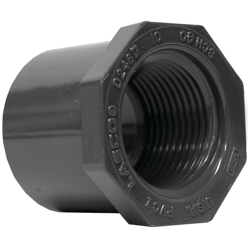 838249BC Reducing Bushing, 1 in, Spigot x Female, PVC, SCH 80 Schedule