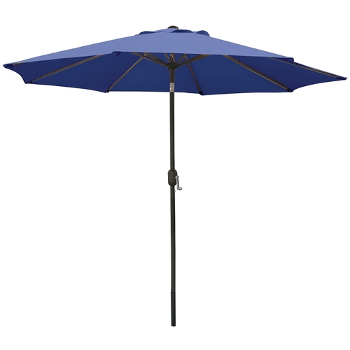 Crank Umbrella, 92.9 in H, 107.9 in W Canopy, 107.9 in L Canopy, Round Canopy, Steel Frame