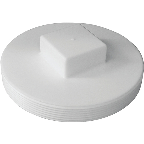 Plug, 6 in, MNPT, PVC, White