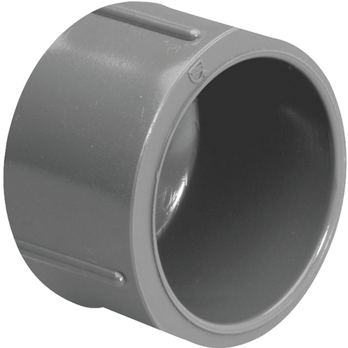 847005BC Pipe Cap, 1/2 in, Slip, PVC, SCH 80 Schedule