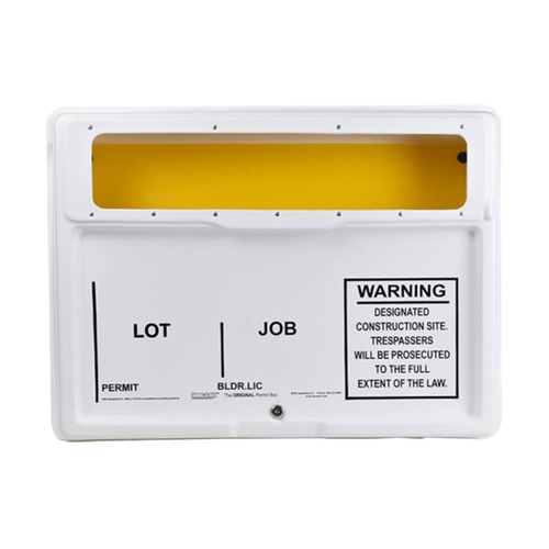 Permit Posting Box, 21 in W, 4 in H, HDPE